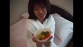 Japanese amateur ball konnyaku into vagina