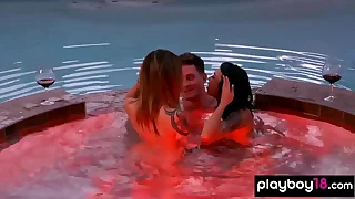 Inked bisex asian slut Kim fucking a nasty amateur couple